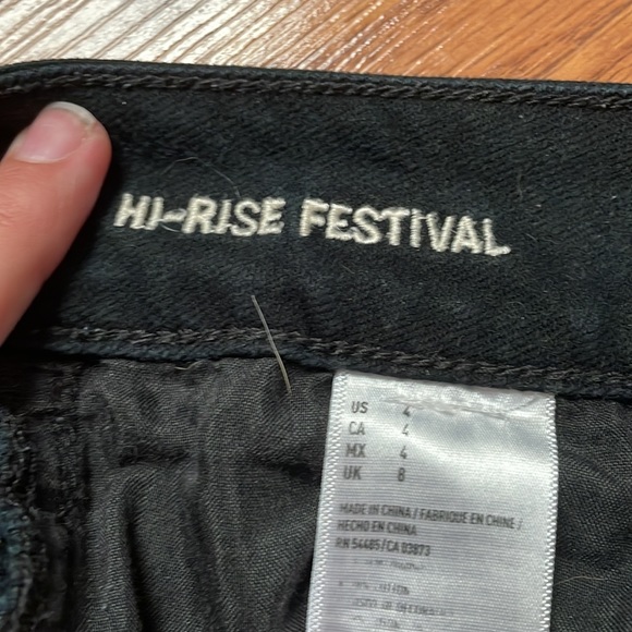 Black Denim Jean Shorts - Picture 4 of 4